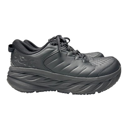 HOKA Bondi SR Mens Shoe Size 13 Water Slip Resistant Triple Black EUC