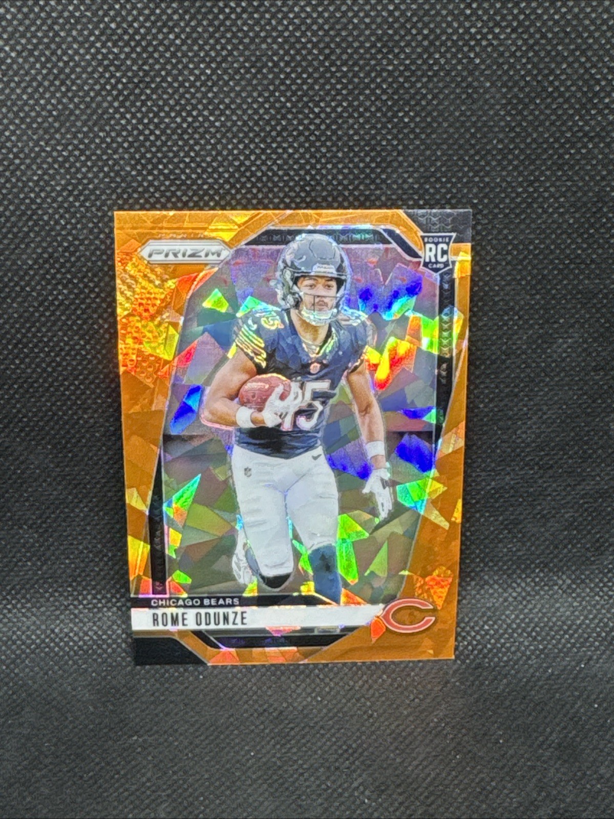 2024 Panini Prizm - Rookies Rome Odunze #385 Orange Ice Prizm (RC)