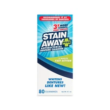 Stain Away Plus Denture Cleanser, Professional Strength, 8.1 oz, 80 Cleanings