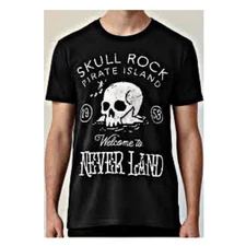 Neverland T-shirt Peter Pan Disney Skull Rock Private Island Size 3X Black