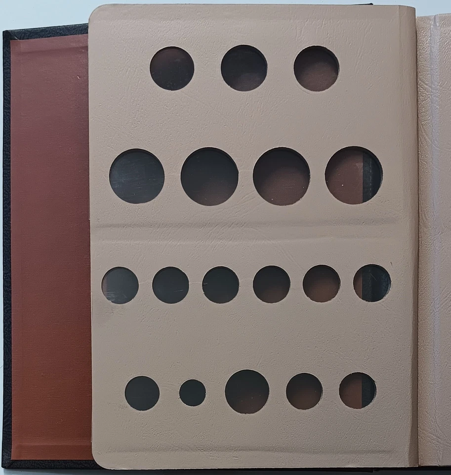 Dansco Estados Unidos Colección Tipo US 7070 6 Pg. Álbum de monedas con página dorada RARA Foto 4 de 4