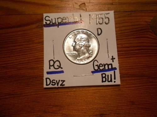1955D Washington Quarter Gem BU+ SUPERB!!!! PQ!!!! Tough Date!!!!!!!