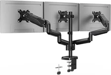 Triple Monitor Desk Mount for Computer Screens up to 32", Holds Black 