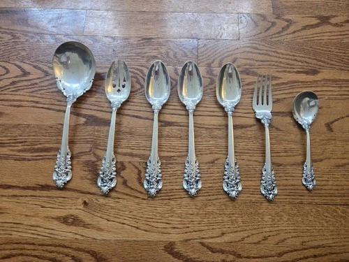 Wallace Sterling Grand Baroque Serving Set 7 Pieces