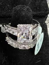 Women s Zirconia Sterling Silver Size 7 Set