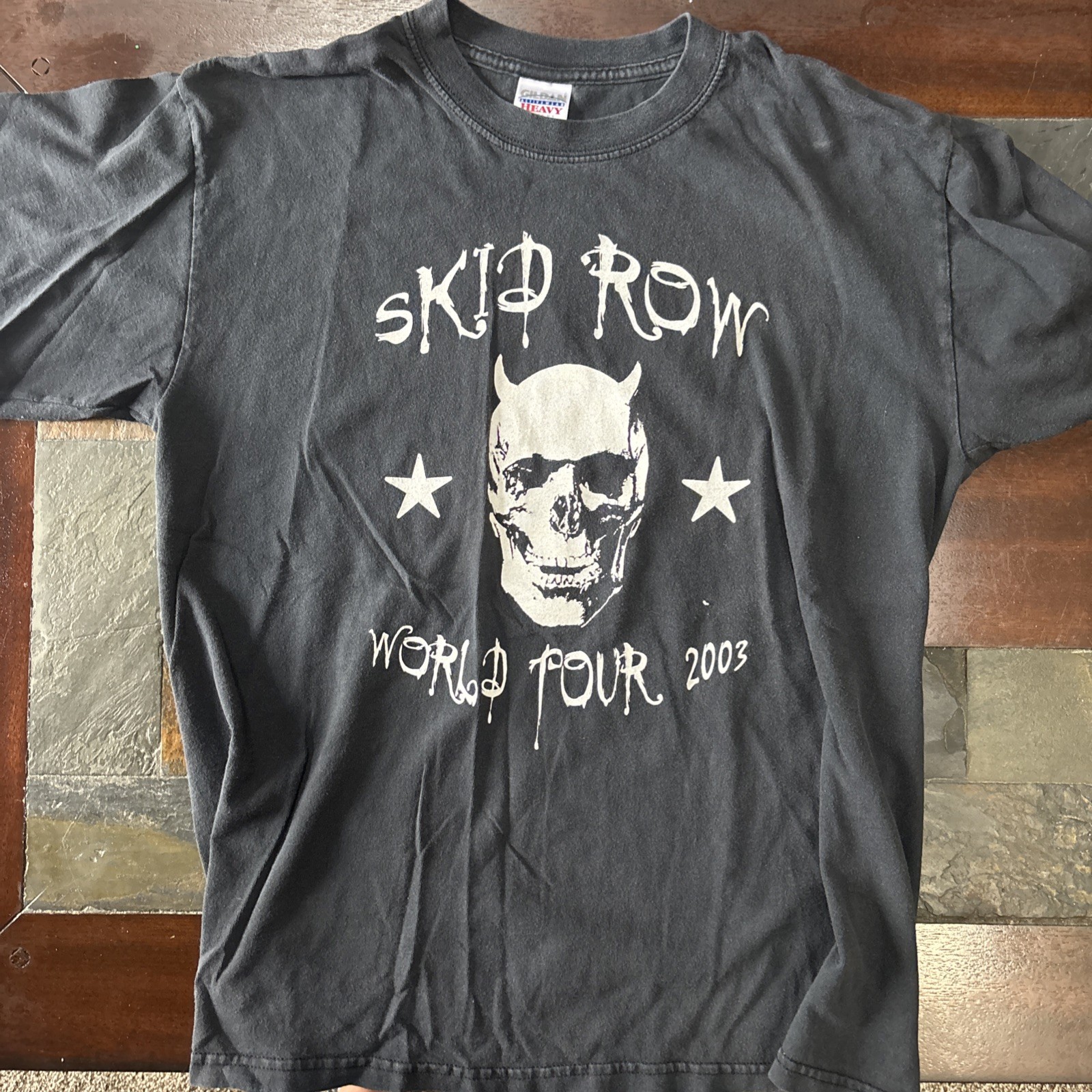 FILA Maglietta Skid Row 2003 Tour Doppia Stampa Laterale Tour Concerto Gildan L Vintage