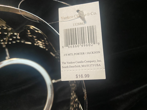 YANKEE CANDLE Snowman Penguin Chrome Shimmer Metal Jar Shade Medium Large - Picture 4 of 4