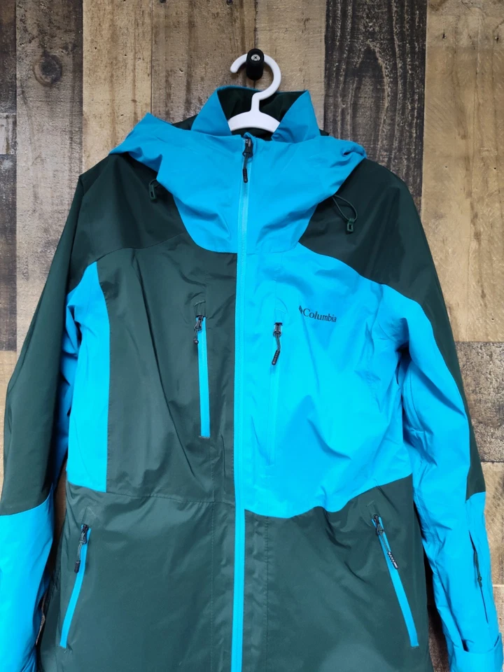 Chaqueta de esquí Columbia Omni-Tech Omni-Heat 3D para mujer - verde/azul - talla M - buena Foto 3 de 4