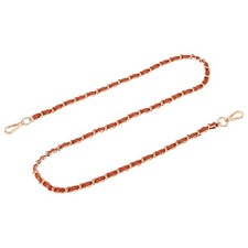 47" Purse Strap with Buckle for Shoulder and Cross Body Brown Gold 