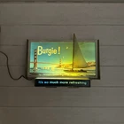 VINTAGE BURGIE LIGHTED BEER SIGN SF GOLDEN GATE BRIDGE 3D SAILBOAT