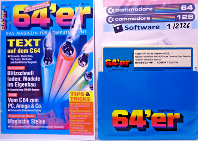 COMMODORE 64/128 -- 64's ISSUE 9/93 (MARKET & TECH FLOPPY DISK TO BOOKLET)