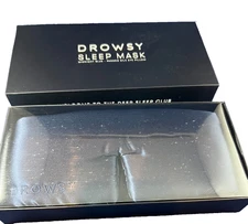 Drowsy Sleep Mask Midnight Blue Padded Silk Eye Pillow NEW IN BOX