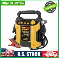 EverStart Maxx 1000 Peak Amp Jump Starter with 120 PSI Compressor, 3X USB Ports