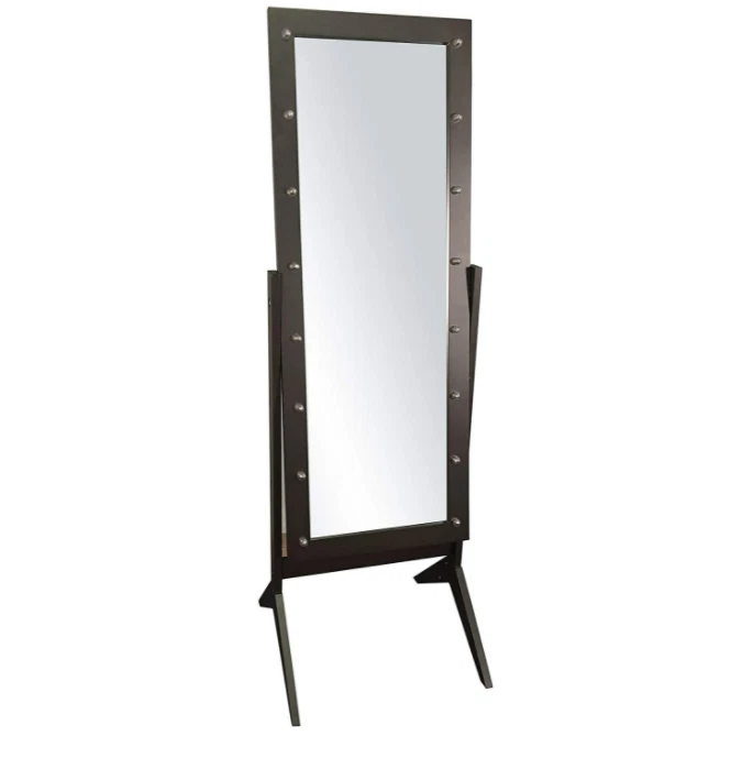 Espejo De Piso Longitud Pie Negro Hollywood Con Luces LED Grande Para Cuarto New - Image 2 of 3
