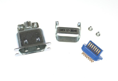 4pcs - 14-Pin Contact Ribbon-Solder Type Plug Connector 57-30140 Cinch Cable - Picture 2 of 2