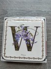 Pimpernel Alphabet Florals 6 Coasters New in Box -W -Wisteria