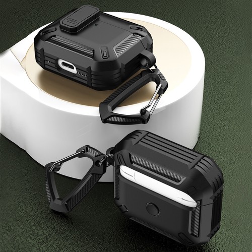 For AirPods 4 /Pro 2019/3rd/2nd Charging Protective Hard Case Holder Keychain - Picture 5 of 14