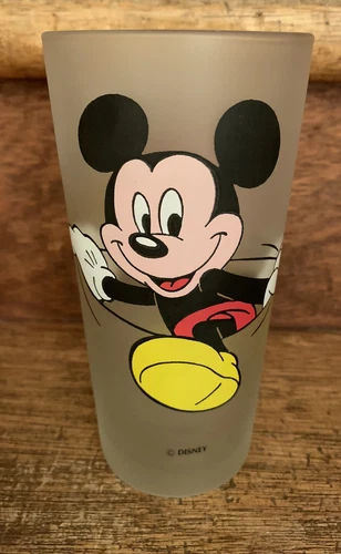 Mickey Mouse Monkeys of Melbourne Large Disney Drinking Frost Glass Vintage Rare