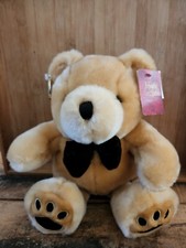 Dan Dee Collector's Choice Teddy Bear 10" Plush Tan Stuffed Animal Soft Bow tie