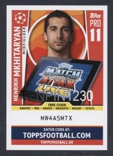 MATCH ATTAX CL 2017/2018 HENRIKH MKHITARYAN DIGITAL LIVE ONLINE PRO 11 CODE CARD