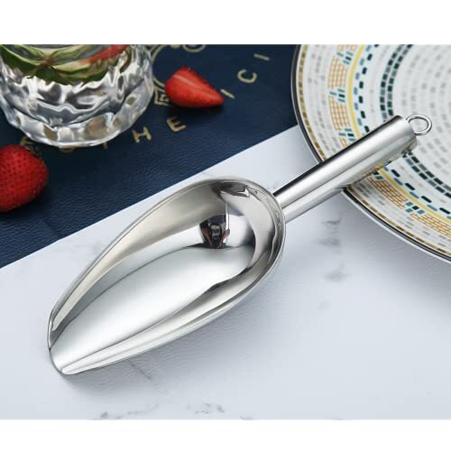 6oz Stainless Steel Ice Scoop for Freezer Ice Machine Ice Bucket Kitchen Bar - Picture 7 of 8