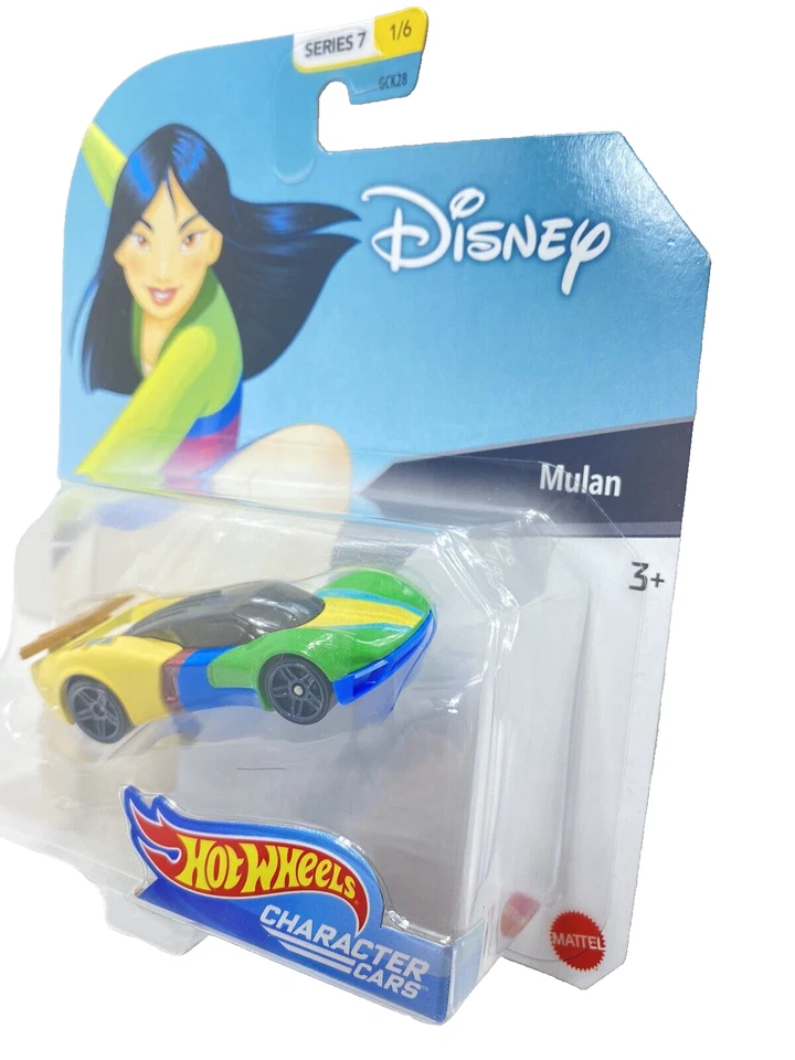 MATTEL HOT WHEELS CHARACTER CARS DISNEY SERIES 7 1/6 MULAN, NEW Mulan - Image 3 of 4