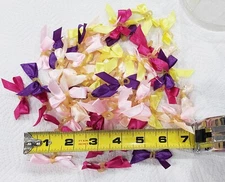 Lot of 60 Solid Color Dog Bows for Ears. Topknots, Collars-Approx. 1 1/2" Wide