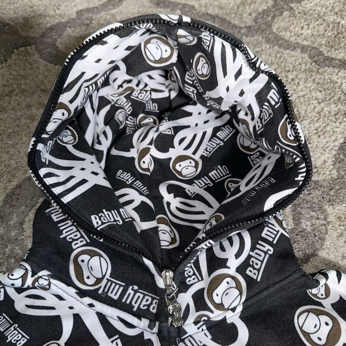 Vintage BAPE A BATHING APE Full Zip Up HOODIE BABY MILO XL Vintage BAPE A BATHING APE Full Zip Up HOODIE BABY MILO XL