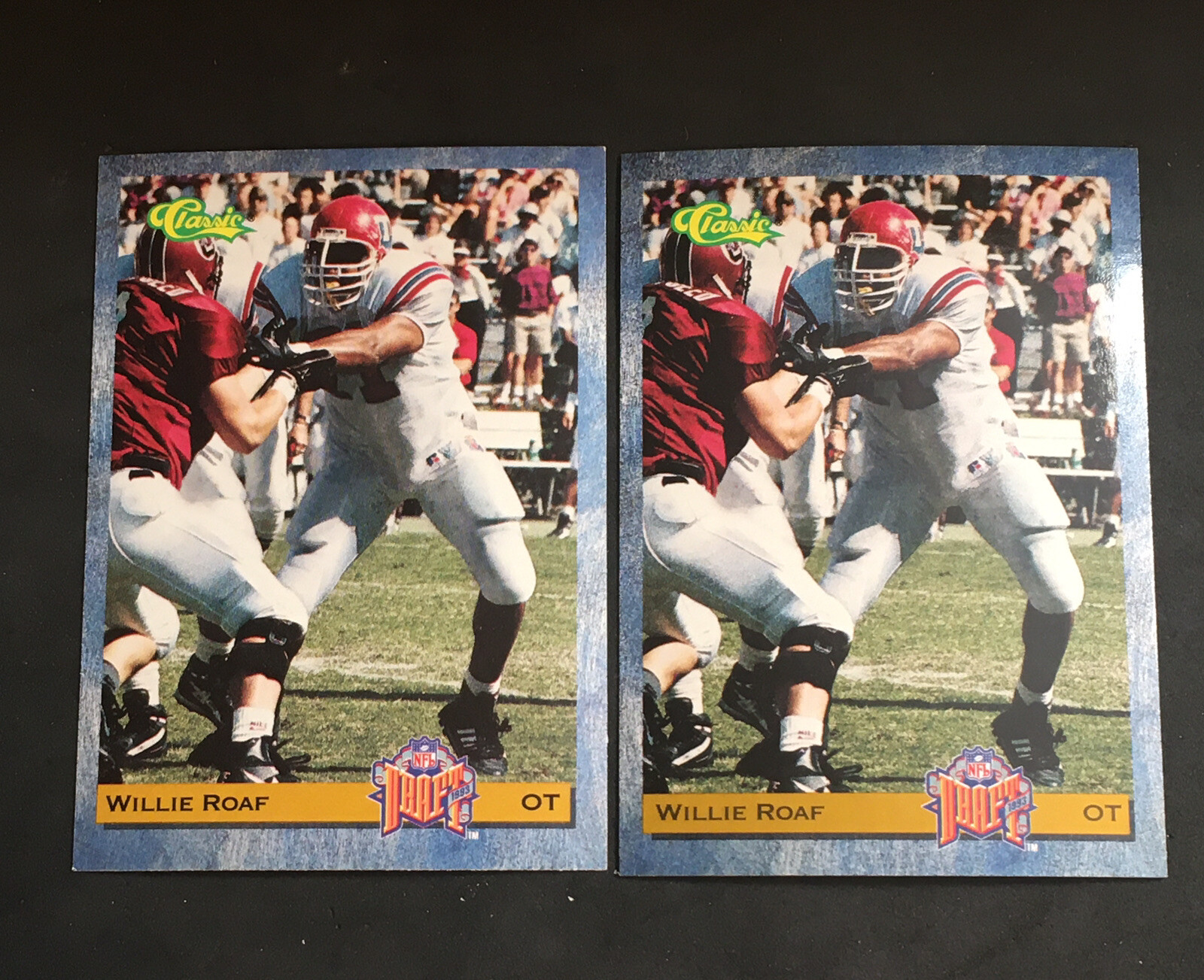 2 CARD LOT 1993 Classic #8 Willie Roaf HOF  Louisiana Tech NM