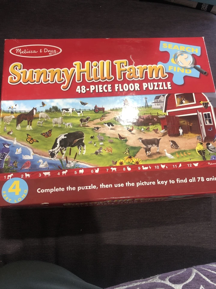 Melissa & Doug, ферма Sunny Hill, напольная головоломка из 48 предметов, длина 4 фута #4440 - Изображение 2 из 4