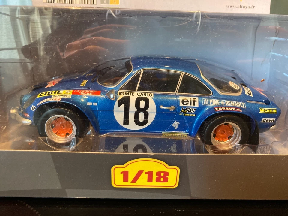 ALPINE A110 1800 RALLYE MONTE CARLO 1973 ANDRUET + FASCICULE SCALE 1/18 ALTAYA - Photo 3/4
