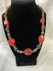 Coral Necklace With Tigers Eye New With Tags