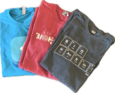 Lot of 3 LifeVantage Bio Hacking Tee T Shirts Adult Small Short Sleeve EUC
