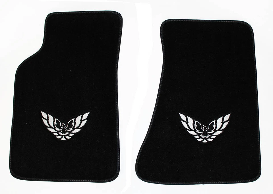 NEW! Carpet Floor Mats 1982-2002 PONTIAC FIREBIRD Embroidered Logo Silver set 4 - Image 4 of 4