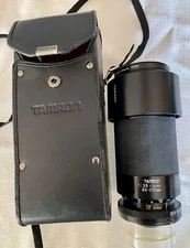 Tamron CF Tele Macro  80-210mm f/3.8-4 with UV filter. Nikon adapter.