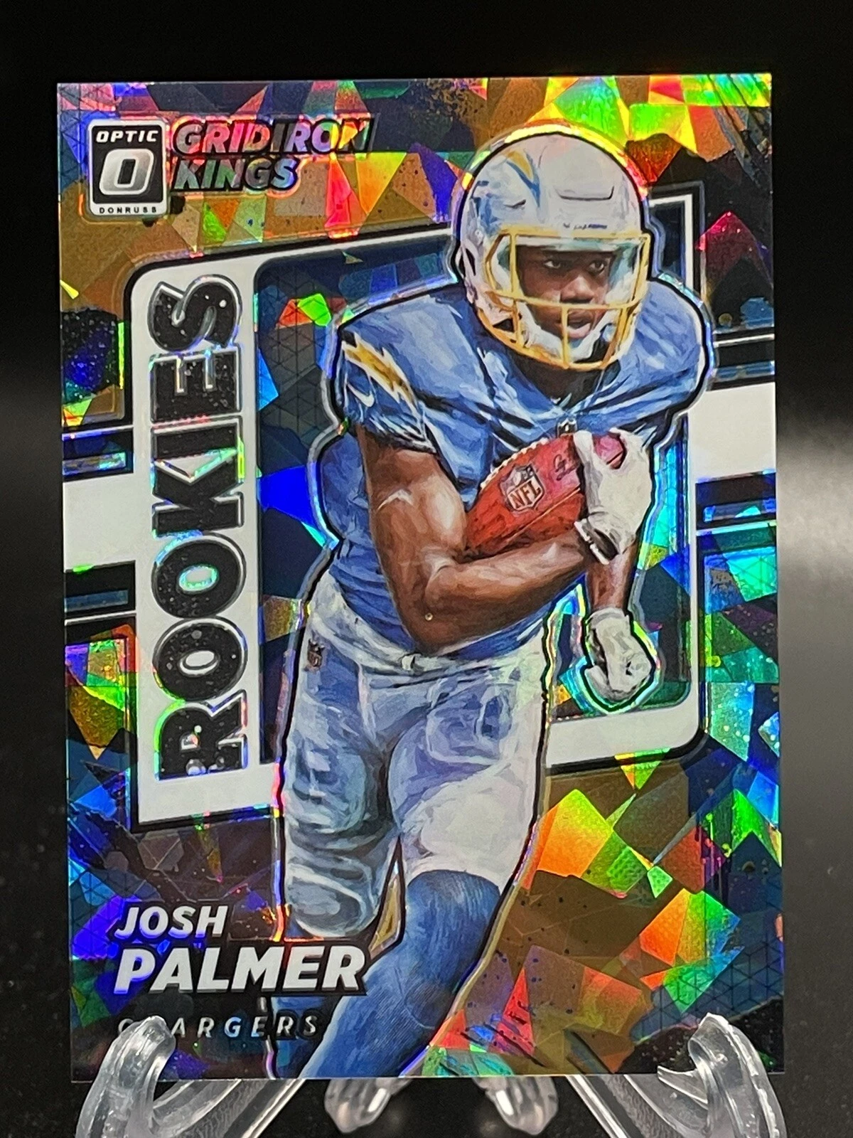 Josh Palmer 2021 Donruss Optic Rookie Gridiron Kings Cracked Ice /15 RGK-18 SSP