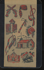 1950's Davy Crockett Iron On Transfer Decal Sheet- Americana