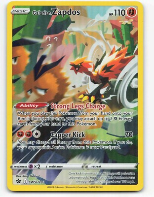 2023 Pokemon, Sword & Shield Promos, #SWSH283 Galarian Zapdos