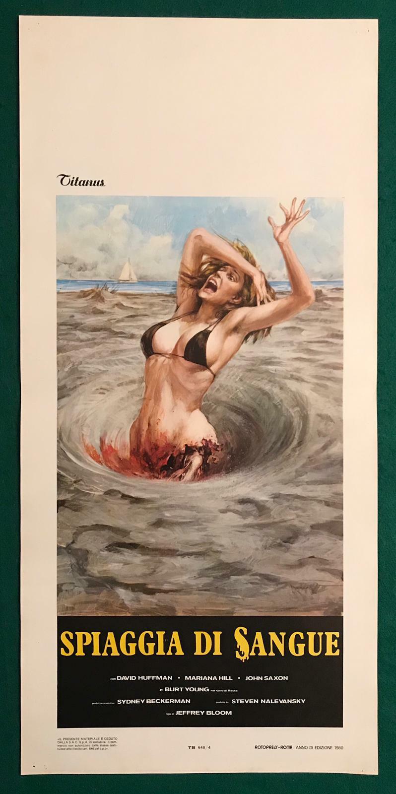 Locandina originale film Spiaggia di sangue (1980) - Regia di Jeffrey Bloom