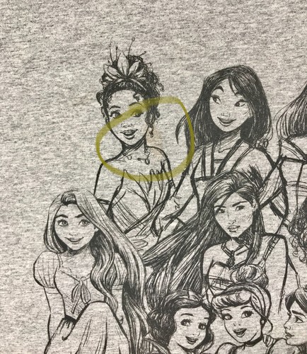 Disney Princess T-Shirt Girls 2XL Gray Graphic Short Sleeve Ariel Tiana Repunzel - Picture 6 of 9