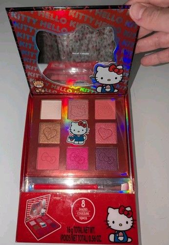 Hello Kitty Townley Eyeshadow Palette with Mirror Brush 8 Shades - Picture 2 of 6