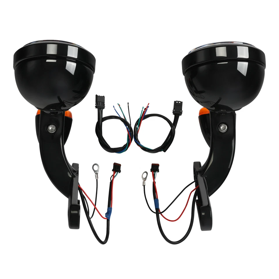 Kit de barra de señales de giro de lámpara luces de paso antiniebla LED apto para Harley Road King Foto 2 de 4