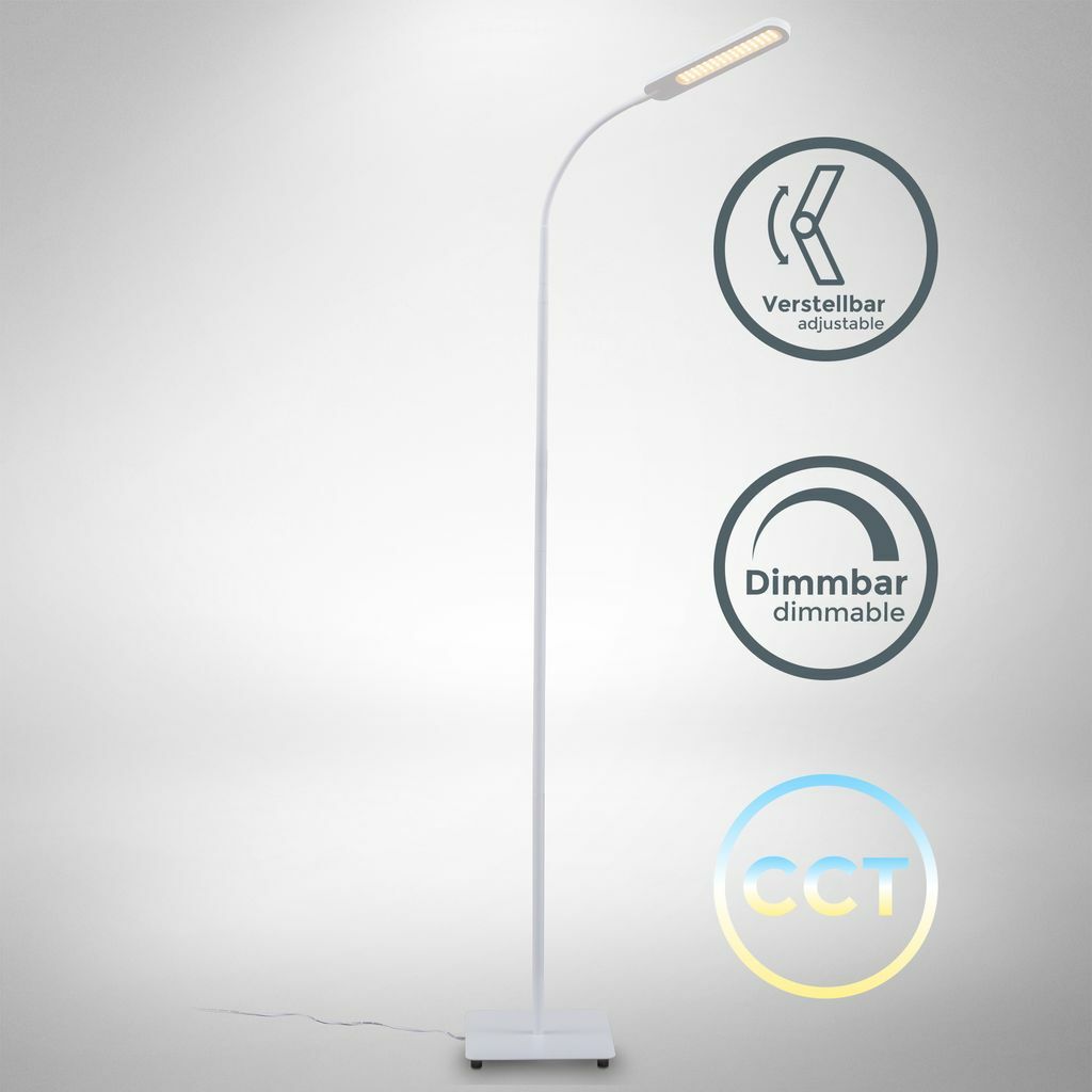 Lampadaire tactile LED au design contemporain épuré avec variateur CCT intégré