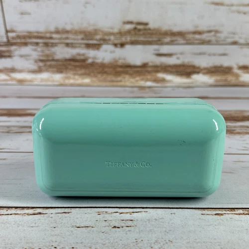Tiffany & Co Eyeglasses Sunglass Hard Clamshell Case Robin Blue 6"x3"X2.5" -Used