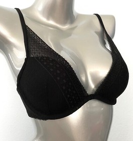 Victoria's Secret Nwt Incredible by VS Lightly Lined Lace Plunge Black Bra