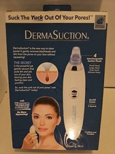 DermaSuction Pore Cleaning Device with Vacuum Action Cordless Portable White