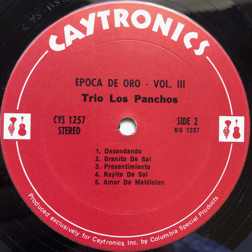 【中古】 Trio Trovarroco Trovarroco Trio Los Panchos Epoca De Oro Vol. III Bolero CAYTRONICS CYS