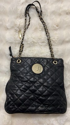 DKNY  Quilted Soft Leather Handbag Chain Straps Crossbody Bag