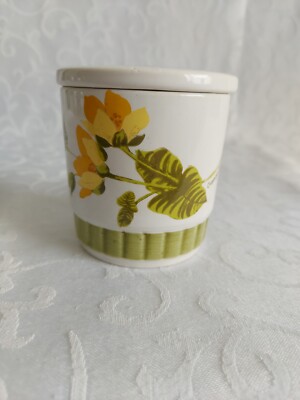 VINTAGE ROYAL WORCESTER COMPANY PALISSY ENGLAND GEWÜRZ/KONSERVIERTOPF/DECKEL 