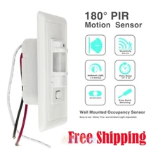 AC110V PIR Indoor Motion Sensor Light Switch Wall Occupancy Detector Auto On/Off